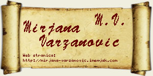 Mirjana Varzanović vizit kartica